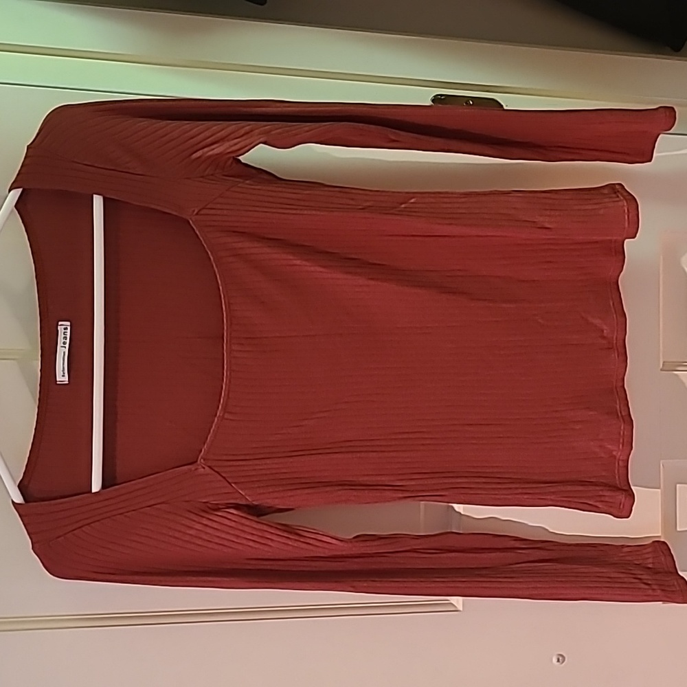 Reformation Bethany Ribbed Square Neck Top M
